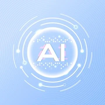 The concept of artificial intelligence AI Stock Illustration