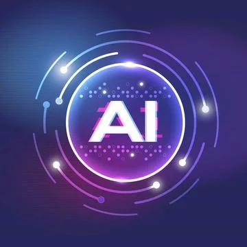 The concept of artificial intelligence AI Stock Illustration