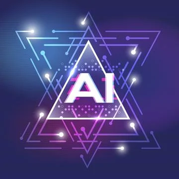 The concept of artificial intelligence AI Stockillustratie