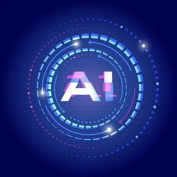 The concept of artificial intelligence AI Stockillustratie