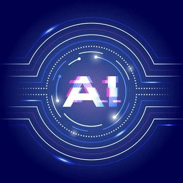 The concept of artificial intelligence AI Stock Illustration