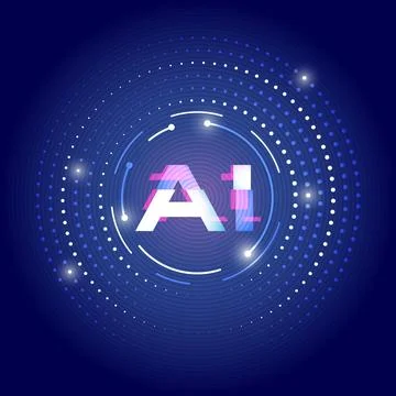 The concept of artificial intelligence AI Illustrazione stock