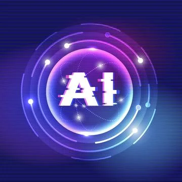 The concept of artificial intelligence AI Stockillustratie