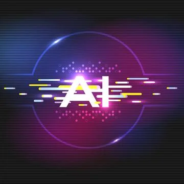 The concept of artificial intelligence AI Stock Illustration