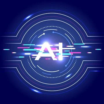 The concept of artificial intelligence AI Stock Illustration
