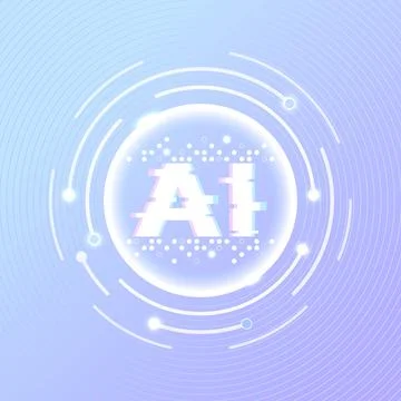 The concept of artificial intelligence AI Illustrazione stock