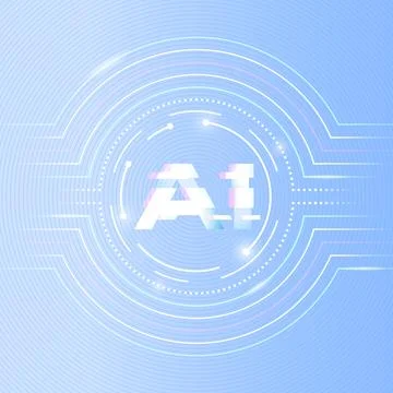 The concept of artificial intelligence AI 스톡 일러스트