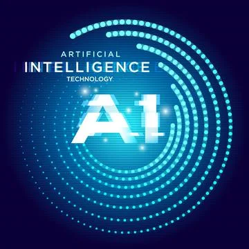 The concept of artificial intelligence AI Stock Illustration