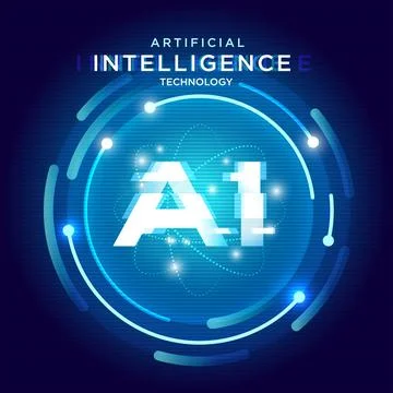 The concept of artificial intelligence AI Illustrazione stock