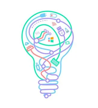 Concept of artificial intelligence Illustrazione stock