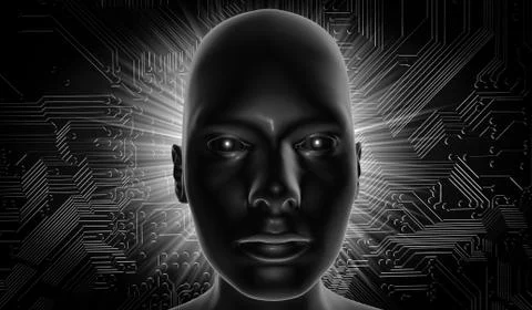 The concept of artificial intelligence Stockillustratie