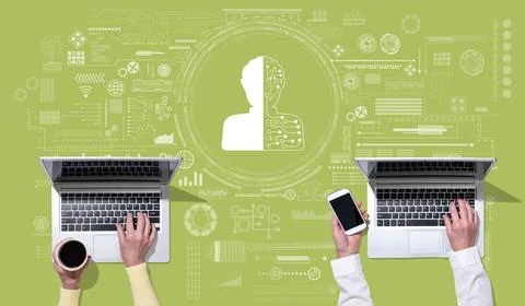 Concept of artificial intelligence Stock Photos