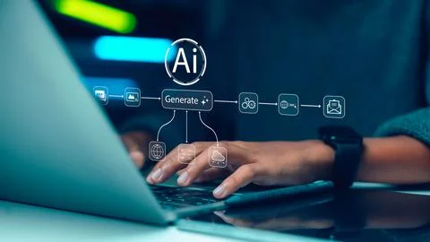 Concept of artificial intelligence technology, machine learning and digital.. 스톡 사진