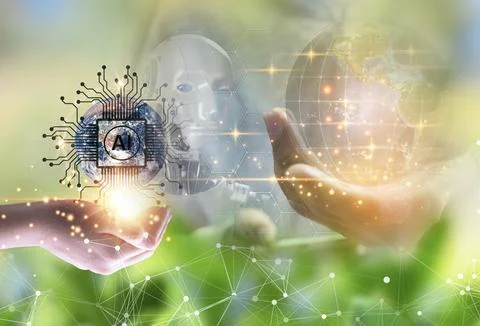 The concept of artificial intelligence will be important to the world in th.. Stock Photos