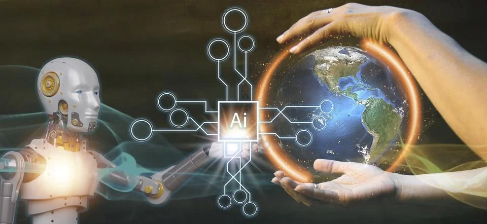 The concept of artificial intelligence that will play an important role in .. Stock Photos