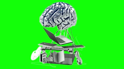 Concept of artificial intelligence working in the  Internet 3d render Stock Footage 233546640