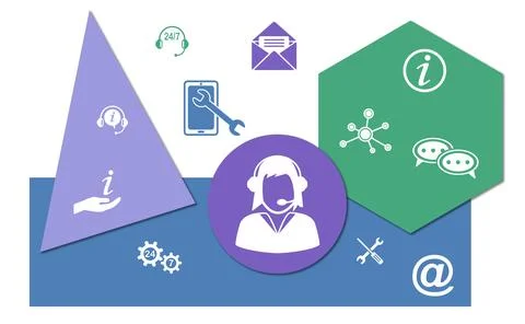 Concept of assistance Stock Illustration