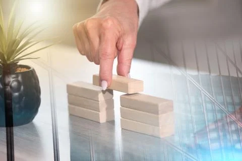 Concept of association; multiple exposure Stock-Fotos