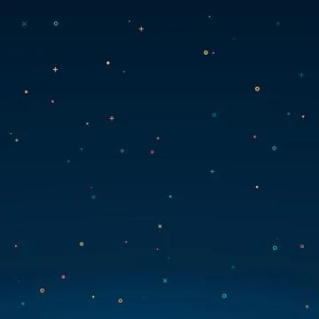 Concept of astral sky background in flat motion style design Stock Illustration