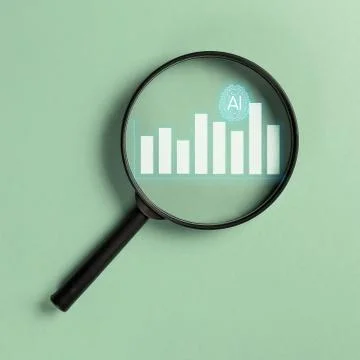 Concept augmented analytics. Business analytics and financial technology conc Stock Photos