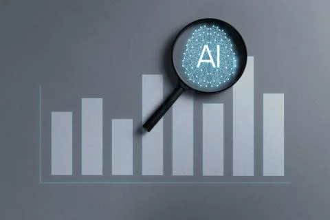 Concept augmented analytics. Business analytics and financial technology conc Stock Photos