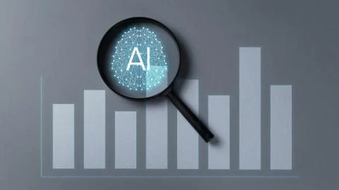 Concept augmented analytics. Business analytics and financial technology conc Stock Photos