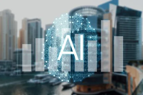 Concept augmented analytics. Business analytics and financial technology conc Stock Photos