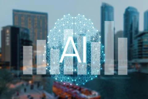 Concept augmented analytics. Business analytics and financial technology conc Stock Photos