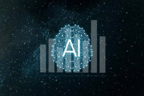 Concept augmented analytics. Business analytics and financial technology conc Stock Photos