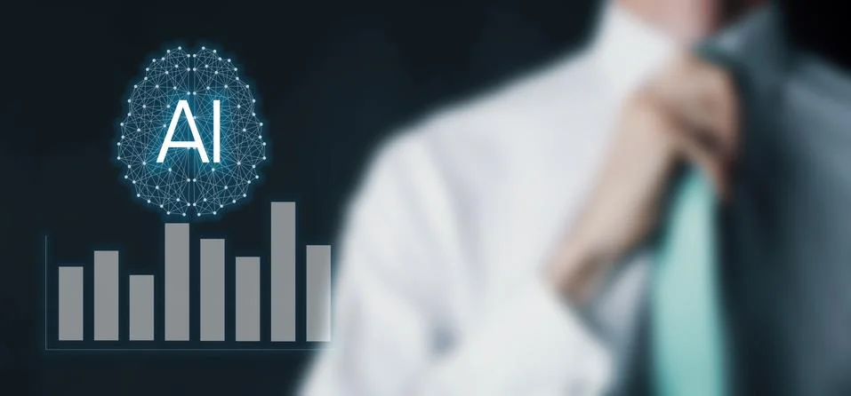 Concept augmented analytics. Business analytics and financial technology conc Stock Photos