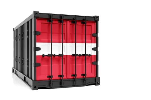 The concept of  Austria export-import, container transporting and national de Stock Illustration