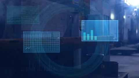 Concept of automation and control of artificial intelligence by a plasma cutt Stock Footage 138953597