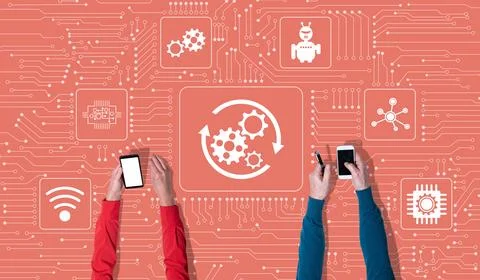 Concept of automation Stock Photos