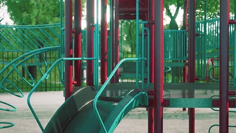 Concept to avoid public playgrounds by kids during the Covid-19 스톡 동영상 221718643