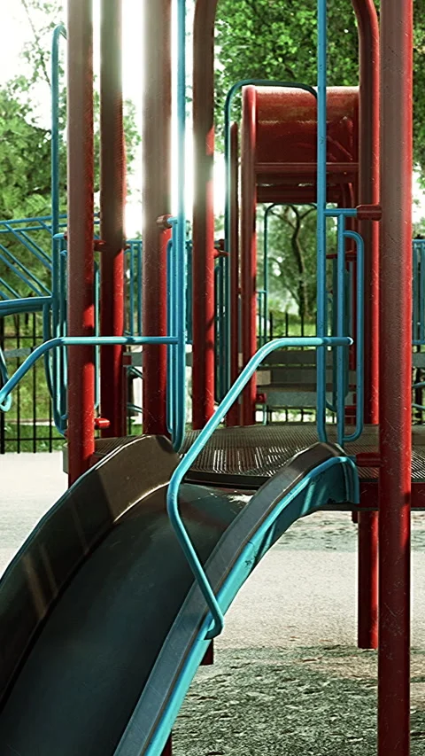 Concept to avoid public playgrounds by kids during the Covid-19 스톡 동영상 306306877