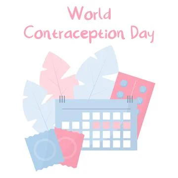 The concept of awareness of contraceptive methods Stock Illustration