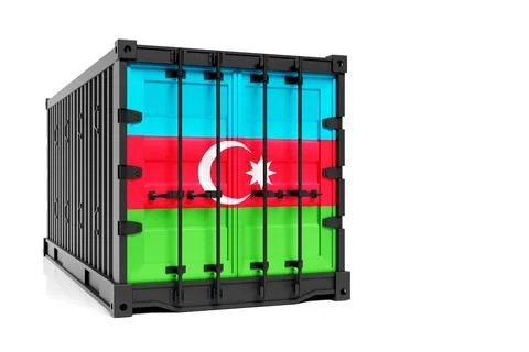 The concept of  Azerbaijan export-import, container transporting and national Illustrazione stock