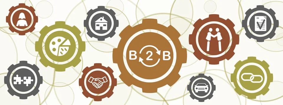 Concept of b2b Stock Illustration