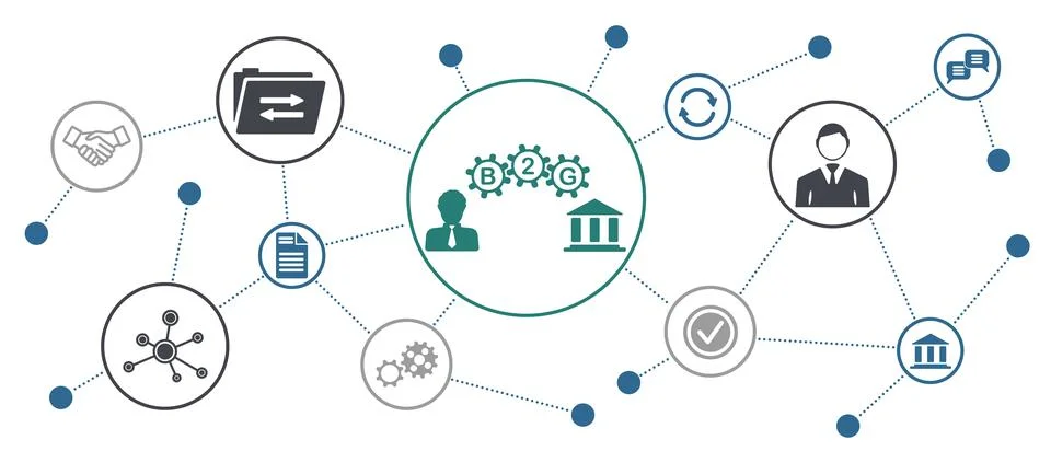 Concept of b2g Stock Illustration