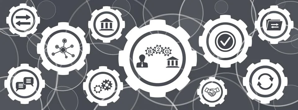 Concept of b2g Stock Illustration