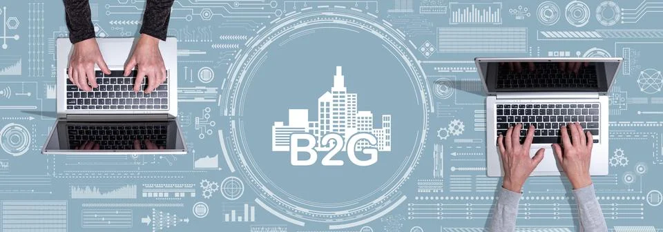 Concept of b2g 스톡 사진