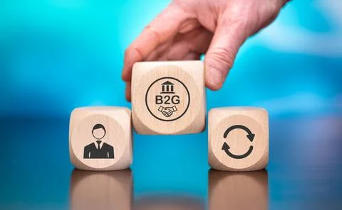 Concept of b2g Stock Photos