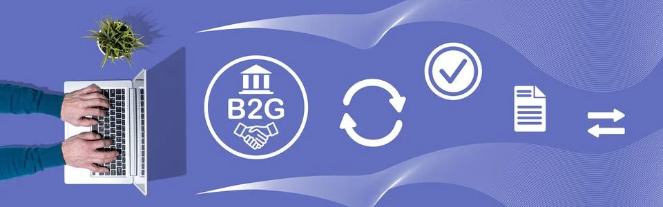 Concept of b2g Stock Photos