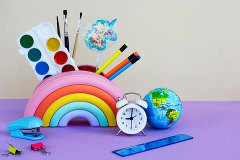 The concept of back to school, time to learn, diversity and inclusivity. penc Stock Photos