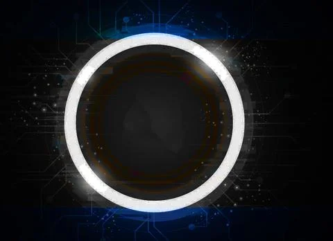 Concept background Artificial intelligence, bright white circle Ilustración de archivo