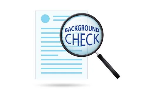 Concept of background security check Illustrazione stock