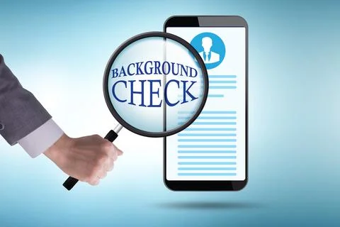 Concept of background security check Stock Illustration