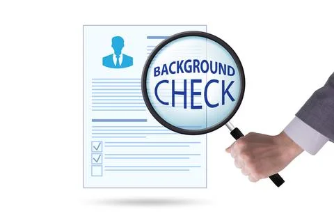 Concept of background security check Stock Photos