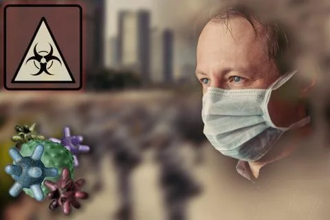 Concept of bacteriological danger. Coronavirus Stock Photos