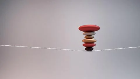 Concept of balance and stability Stock Illustration